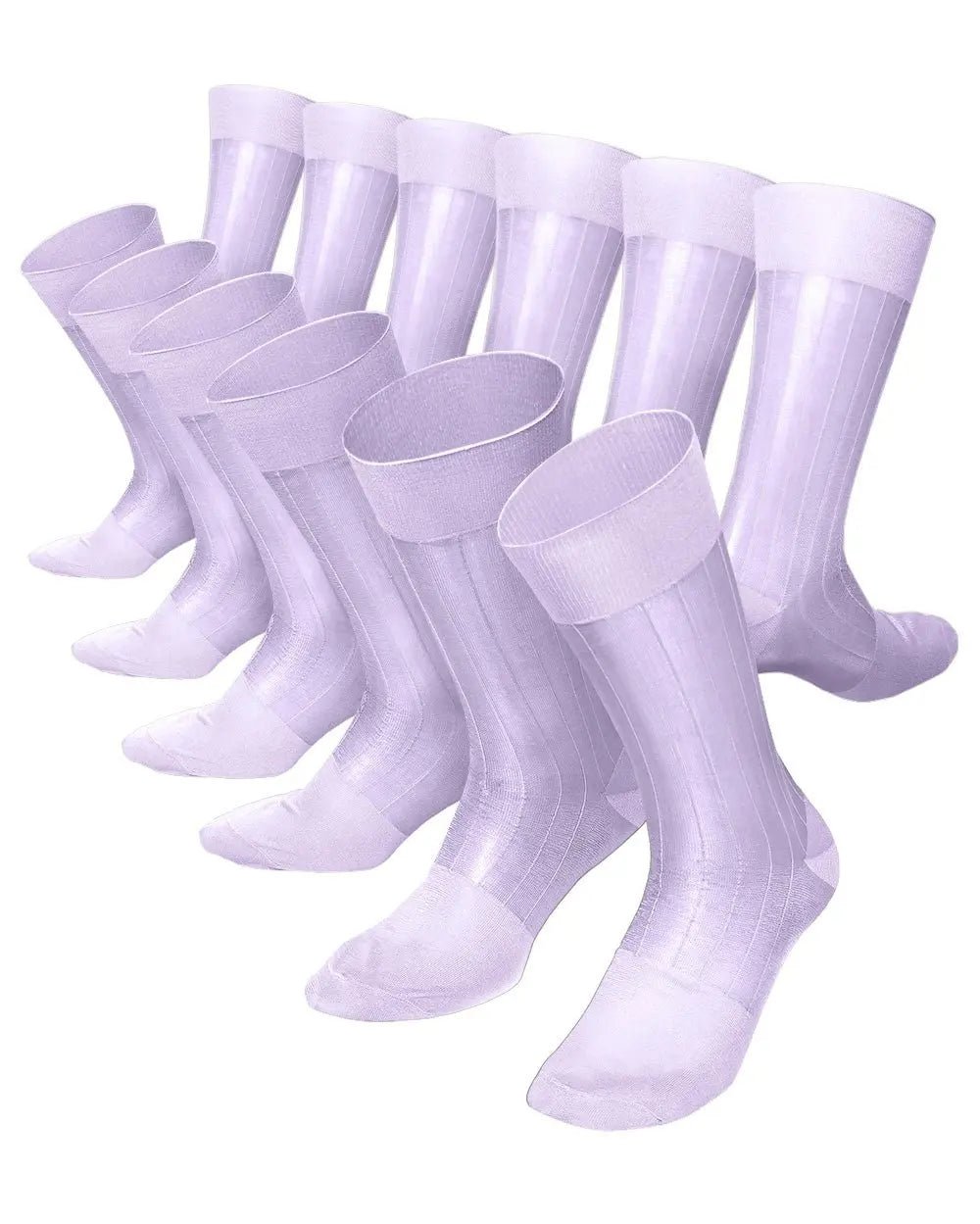 Vittorio Farina Men's Ribbed Shear Nylon Anklet Dress Socks - Lavender - Socks - Vittorio Farina