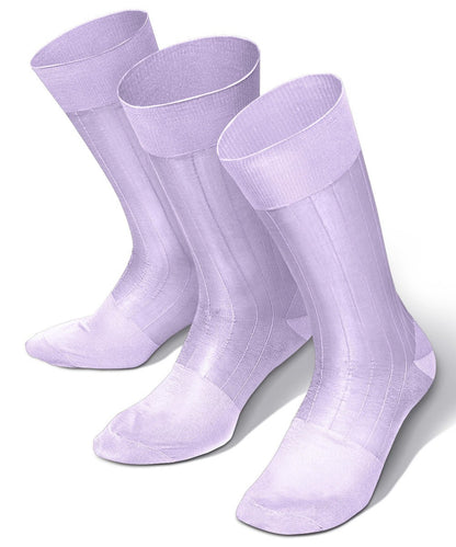 Vittorio Farina Men's Ribbed Shear Nylon Anklet Dress Socks - Lavender - Socks - Vittorio Farina
