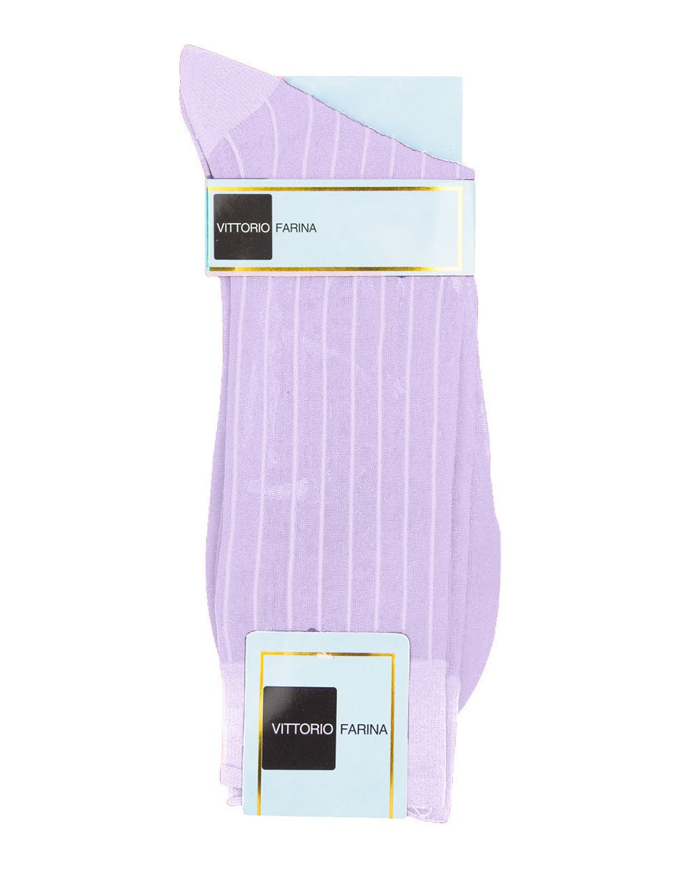 Vittorio Farina Men's Ribbed Shear Nylon Anklet Dress Socks - Lavender - Socks - Vittorio Farina