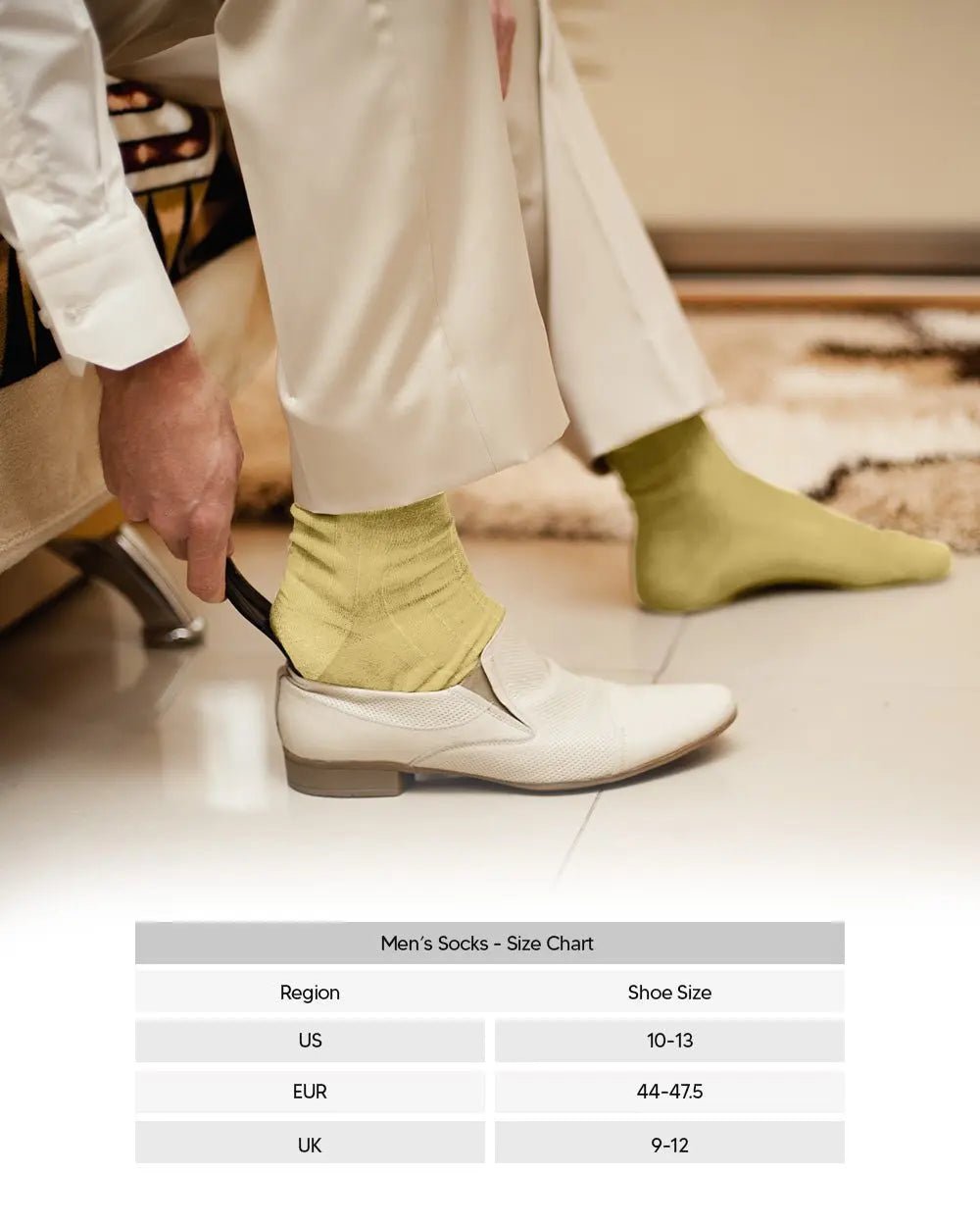Vittorio Farina Men's Ribbed Shear Nylon Anklet Dress Socks - Maize - Socks - Vittorio Farina