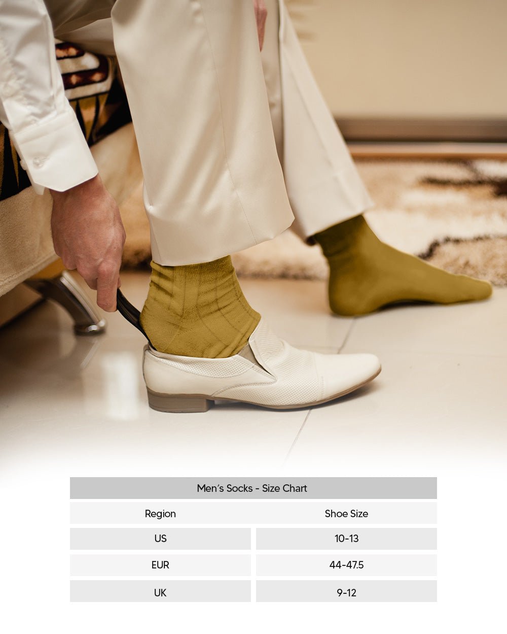 Vittorio Farina Men's Ribbed Shear Nylon Anklet Dress Socks - Mustard Yellow - Socks - Vittorio Farina