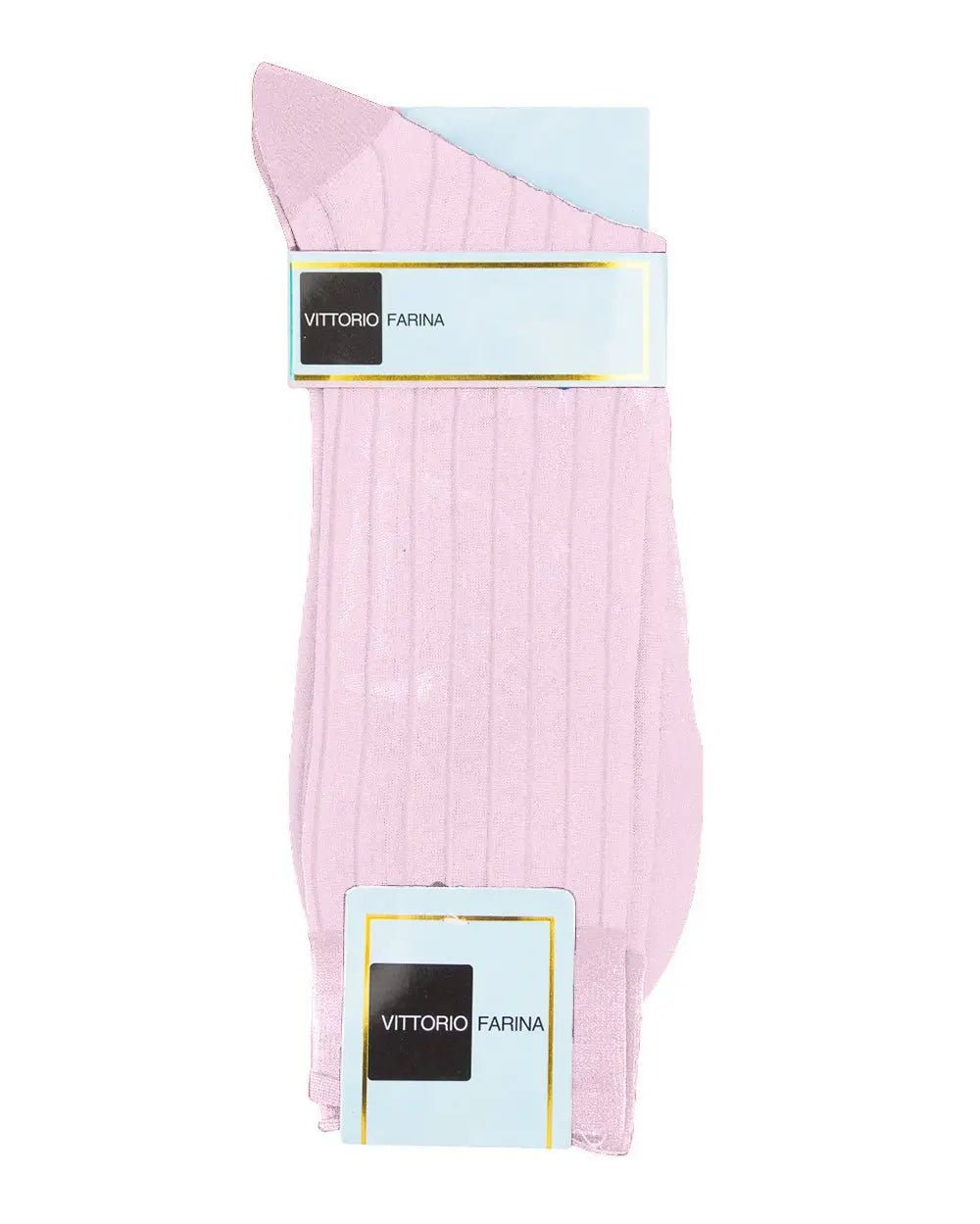 Vittorio Farina Men's Ribbed Shear Nylon Anklet Dress Socks - Pink - Socks - Vittorio Farina