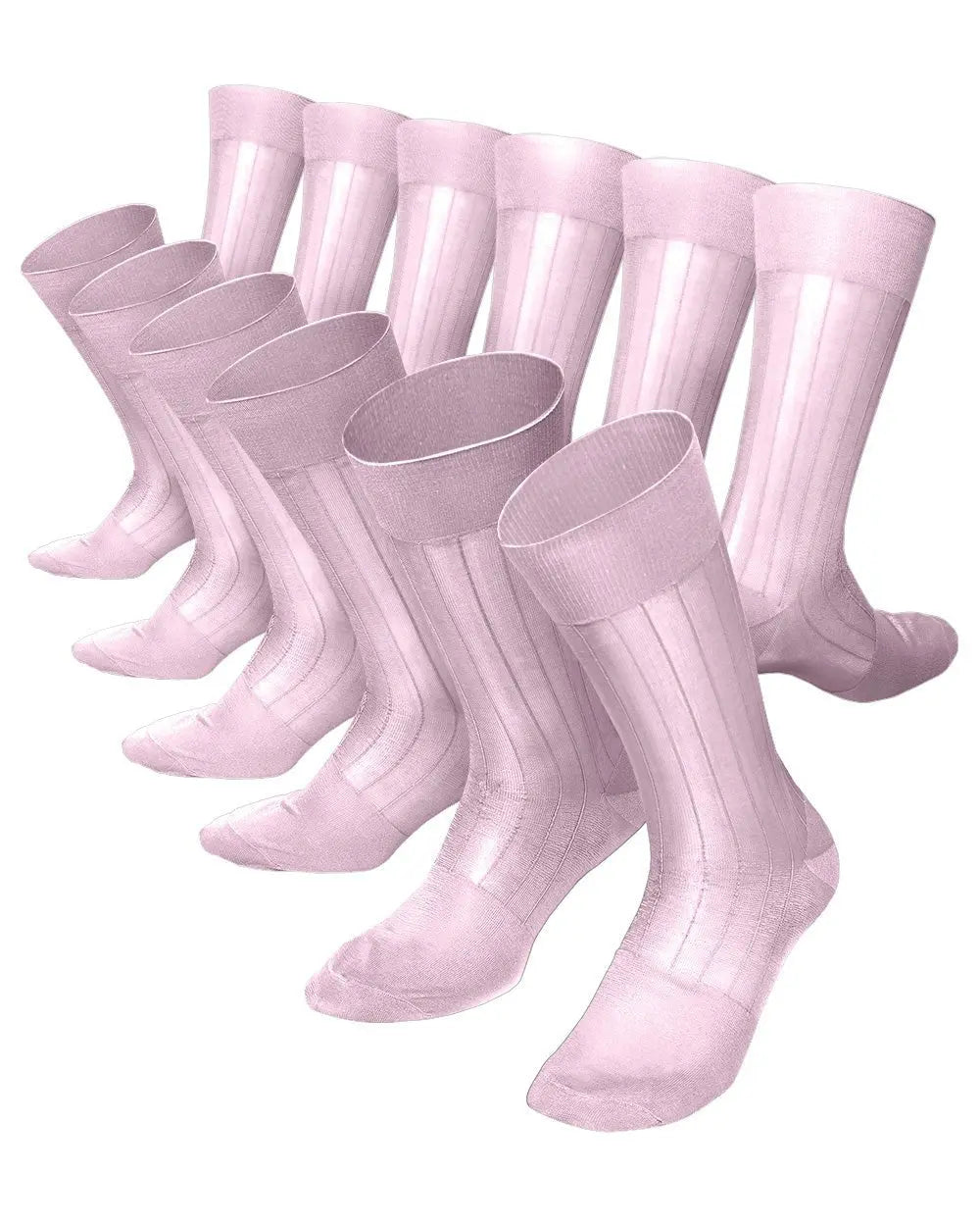 Vittorio Farina Men's Ribbed Shear Nylon Anklet Dress Socks - Pink - Socks - Vittorio Farina