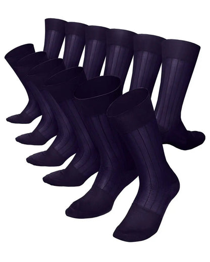 Vittorio Farina Men's Ribbed Shear Nylon Anklet Dress Socks - Purple - Socks - Vittorio Farina
