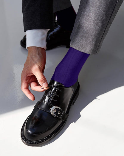 Vittorio Farina Men's Ribbed Shear Nylon Anklet Dress Socks - Black - Socks - Vittorio Farina