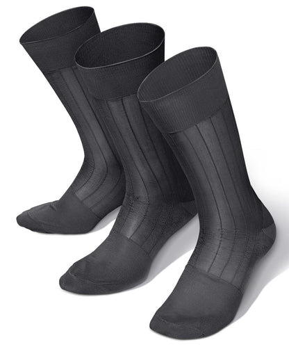Vittorio Farina Men's Ribbed Shear Nylon Anklet Dress Socks - Royal Blue - Socks - Vittorio Farina