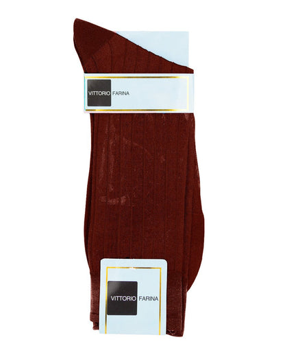 Vittorio Farina Men's Ribbed Shear Nylon Anklet Dress Socks - Royal Blue - Socks - Vittorio Farina