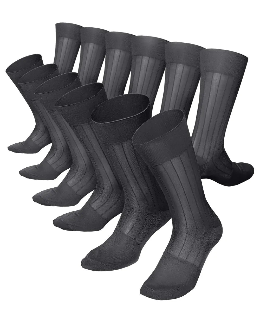 Vittorio Farina Men's Ribbed Shear Nylon Anklet Dress Socks - Rust Red - Socks - Vittorio Farina
