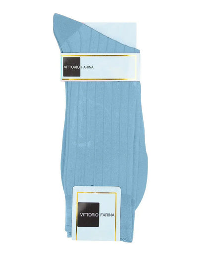 Vittorio Farina Men's Ribbed Shear Nylon Anklet Dress Socks - Silver - Socks - Vittorio Farina