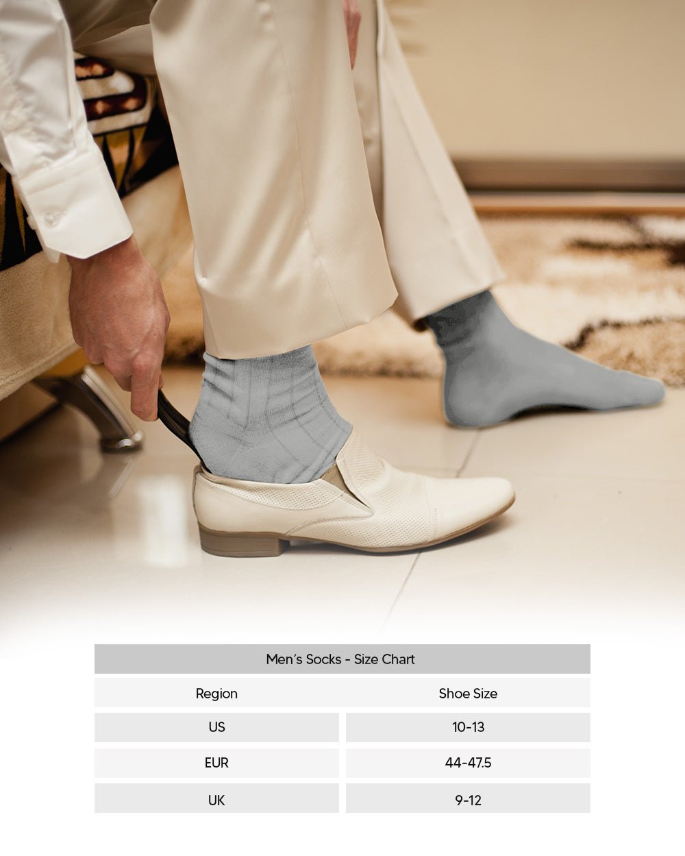 Vittorio Farina Men's Ribbed Shear Nylon Anklet Dress Socks - Silver - Socks - Vittorio Farina