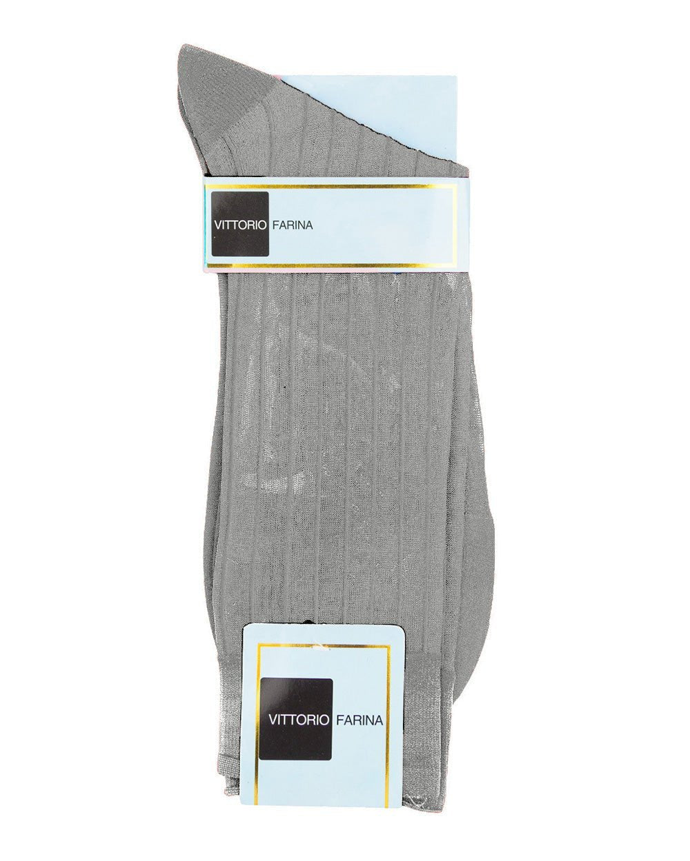 Vittorio Farina Men's Ribbed Shear Nylon Anklet Dress Socks - Black - Socks - Vittorio Farina