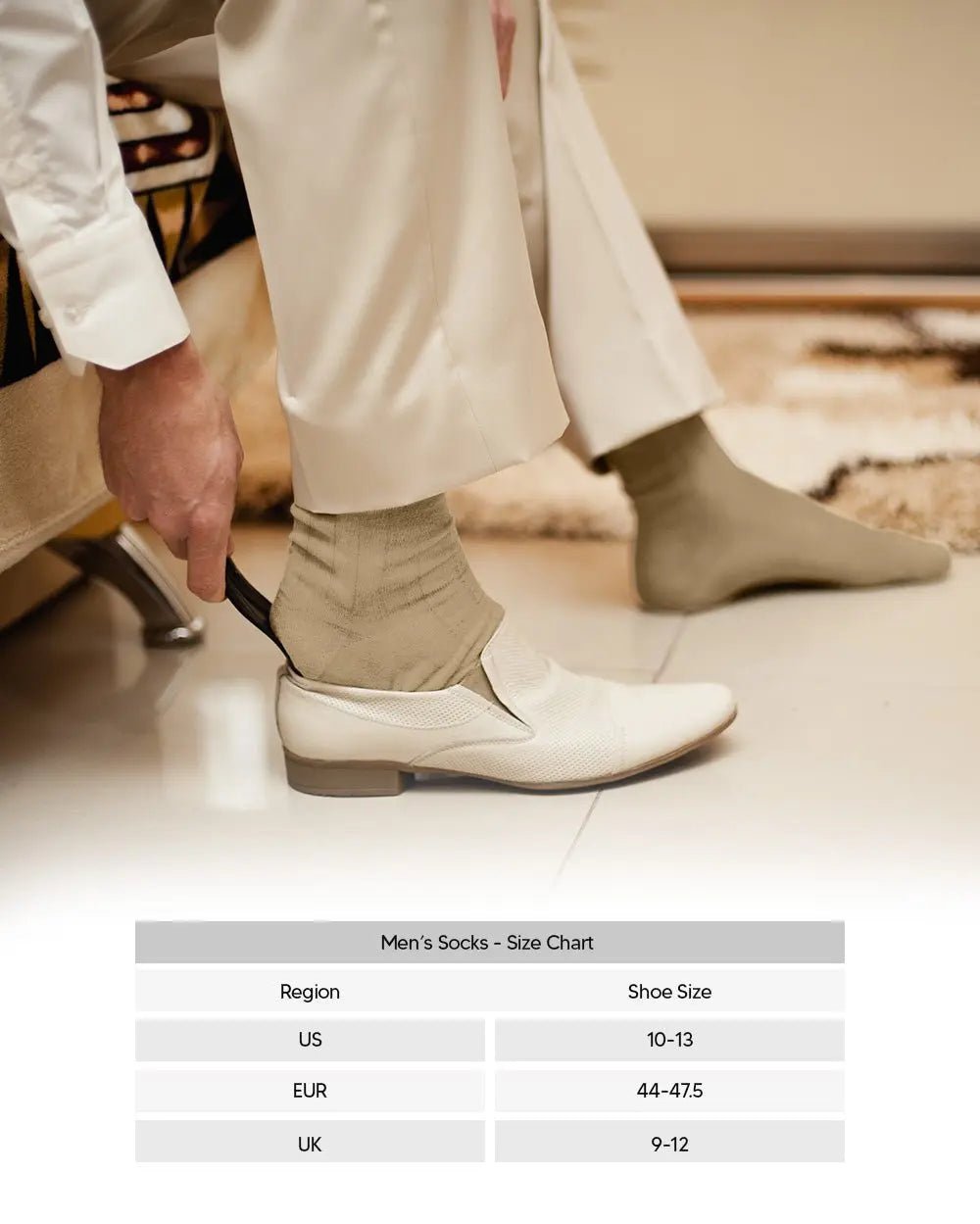 Vittorio Farina Men's Ribbed Shear Nylon Anklet Dress Socks - Taupe - Socks - Vittorio Farina
