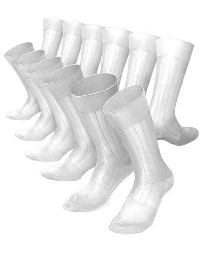 Vittorio Farina Men's Ribbed Shear Nylon Anklet Dress Socks - White - Socks - Vittorio Farina