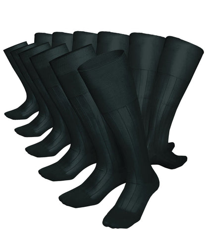 Vittorio Farina Men's Ribbed Shear Nylon Over The Calf Dress Socks - Hunter Green - Socks - Vittorio Farina
