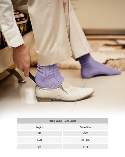 Vittorio Farina Men's Ribbed Shear Nylon Over The Calf Dress Socks - Ivory - Socks - Vittorio Farina