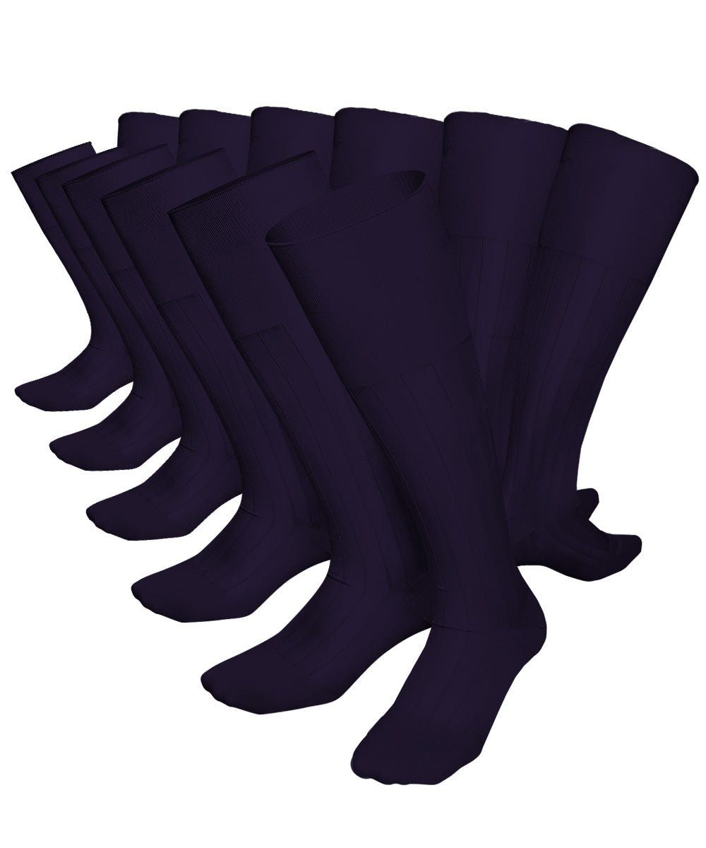Vittorio Farina Men's Ribbed Shear Nylon Over The Calf Dress Socks - Beige - Socks - Vittorio Farina
