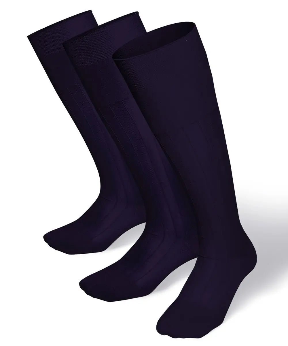 Vittorio Farina Men's Ribbed Shear Nylon Over The Calf Dress Socks - Pink - Socks - Vittorio Farina