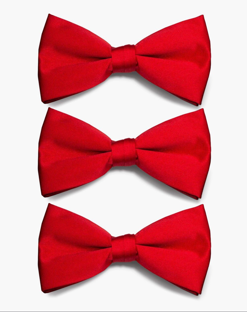 Vittorio Farina Men's Satin Bow Tie in Gift Box (Multipack) - Red - Bow Tie & Pocket Square - Vittorio Farina