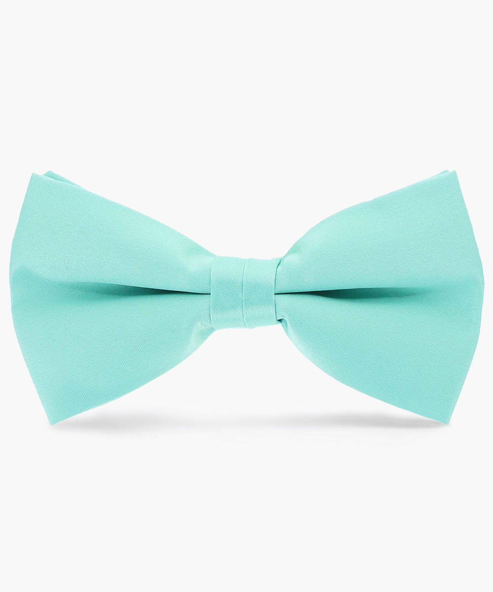 Vittorio Farina Men's Satin Bow Tie in Gift Box - Aqua - Bow Tie - Vittorio Farina