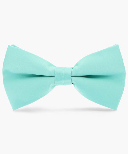 Vittorio Farina Men's Satin Bow Tie in Gift Box - Aqua - Bow Tie - Vittorio Farina