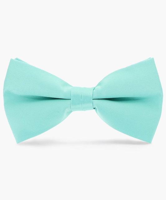 Vittorio Farina Men's Satin Bow Tie in Gift Box - Aqua - Bow Tie - Vittorio Farina
