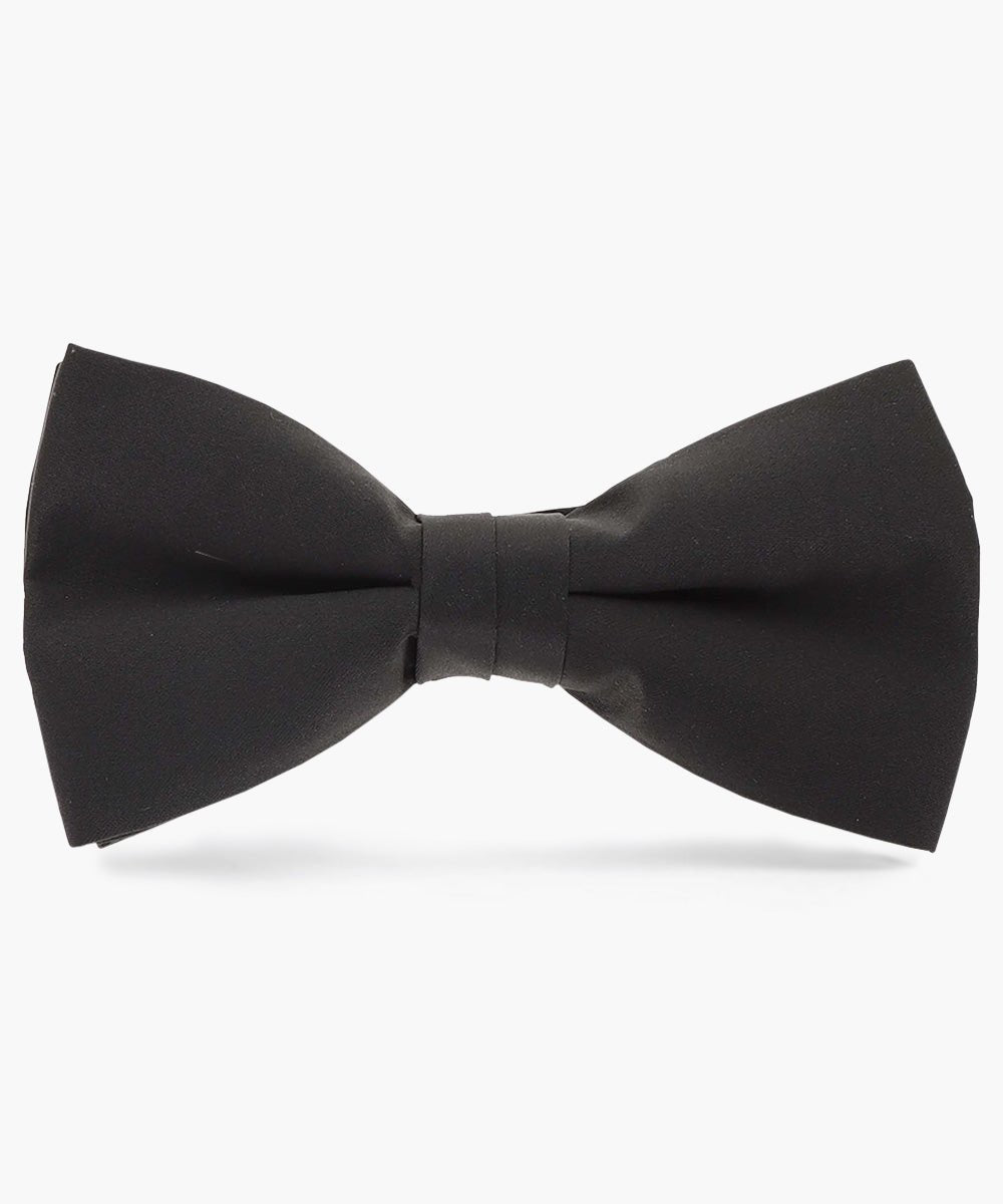 Vittorio Farina Men's Satin Bow Tie in Gift Box - Black - Bow Tie - Vittorio Farina