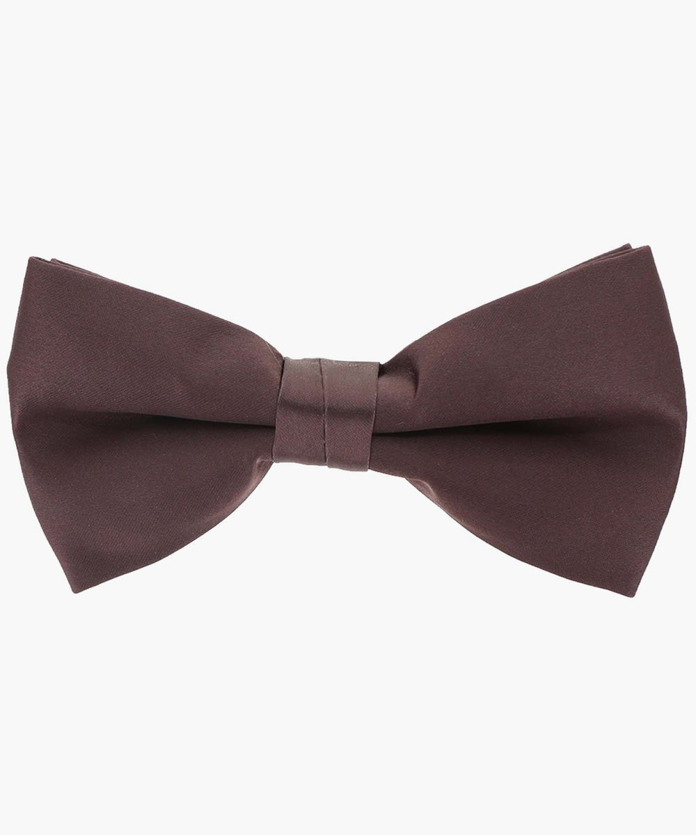 Vittorio Farina Men's Satin Bow Tie in Gift Box - Brown - Bow Tie - Vittorio Farina