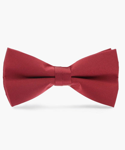 Vittorio Farina Men's Satin Bow Tie in Gift Box - Burgundy - Bow Tie - Vittorio Farina