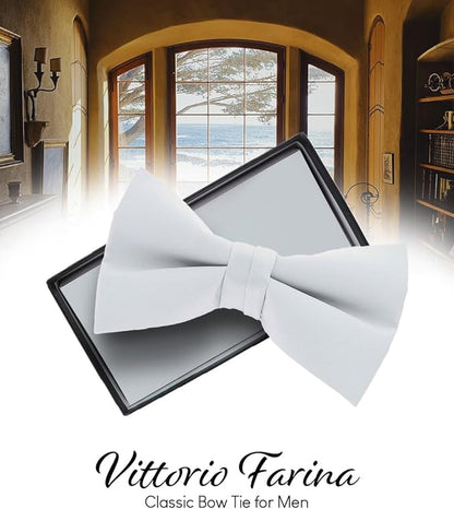 Vittorio Farina Men's Satin Bow Tie in Gift Box - Burnt Orange - Bow Tie - Vittorio Farina