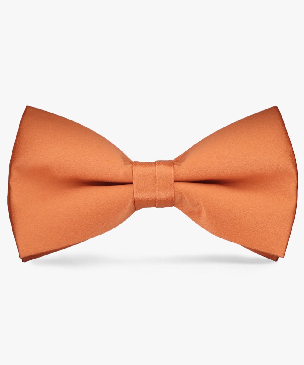Vittorio Farina Men's Satin Bow Tie in Gift Box - Burnt Orange - Bow Tie - Vittorio Farina