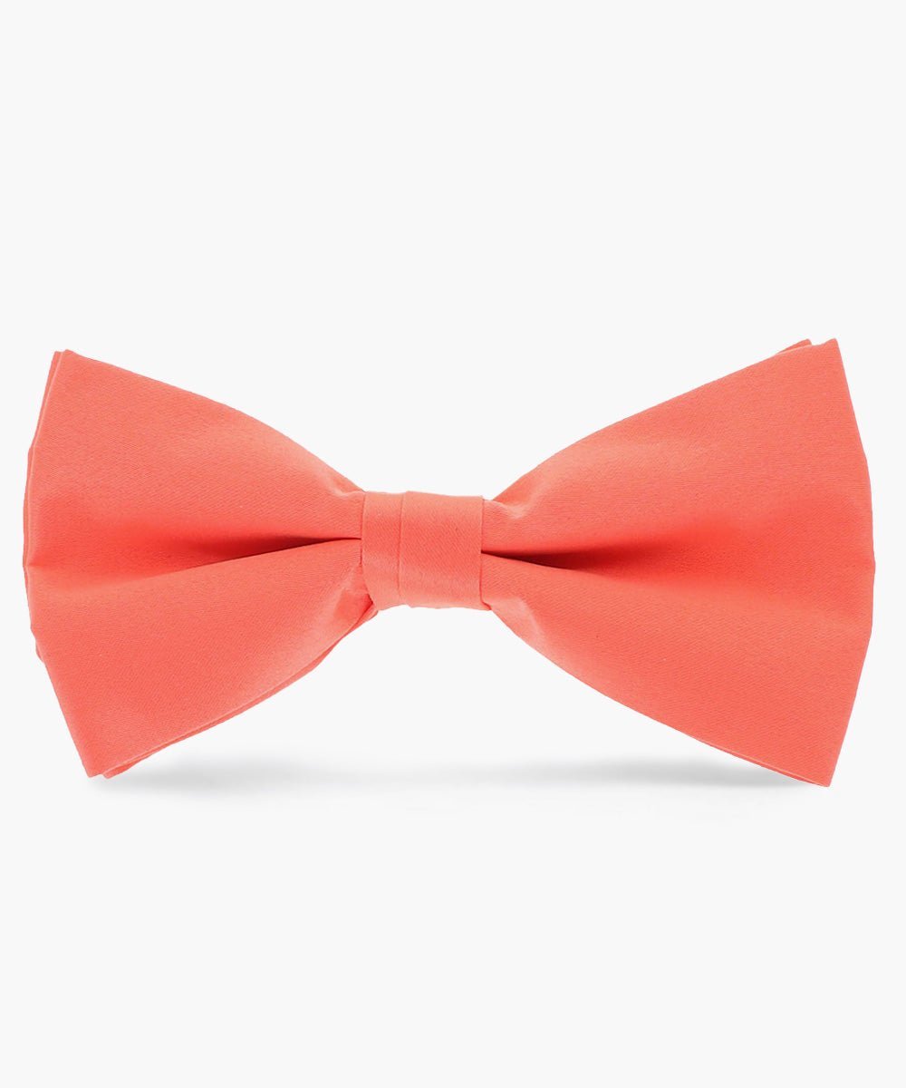 Vittorio Farina Men's Satin Bow Tie in Gift Box - Coral - Bow Tie - Vittorio Farina