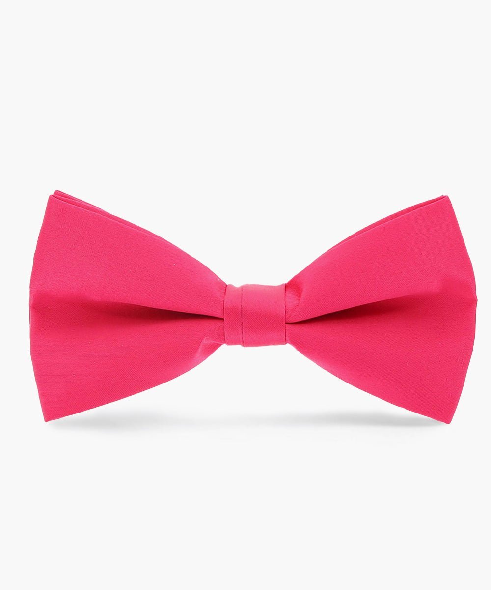 Vittorio Farina Men's Satin Bow Tie in Gift Box - Hot Pink - Bow Tie - Vittorio Farina