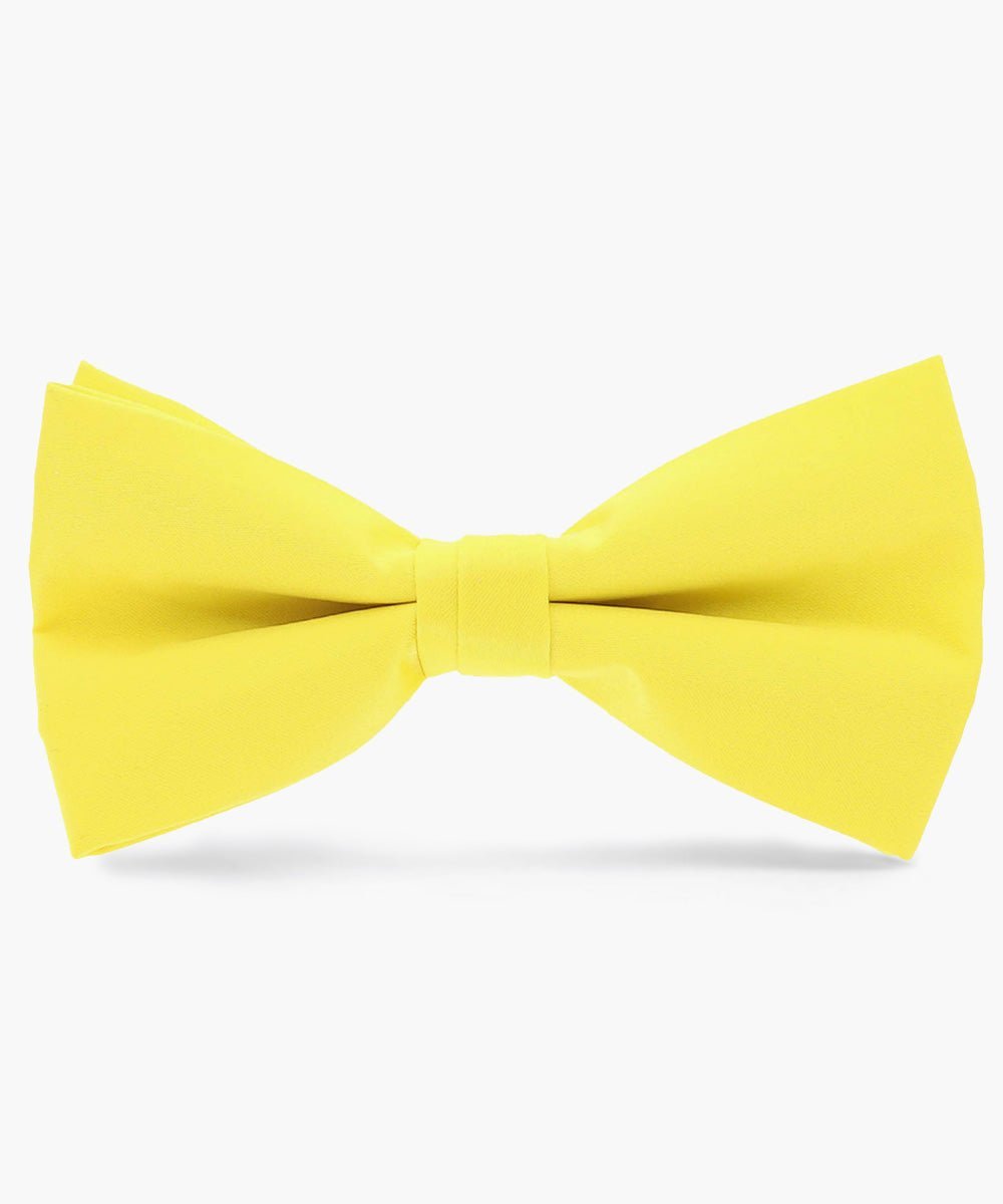 Vittorio Farina Men's Satin Bow Tie in Gift Box - Lemon - Bow Tie - Vittorio Farina