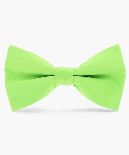 Vittorio Farina Men's Satin Bow Tie in Gift Box - Lime Green - Bow Tie - Vittorio Farina