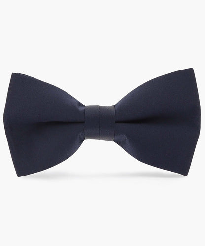 Vittorio Farina Men's Satin Bow Tie in Gift Box - Navy Blue - Bow Tie - Vittorio Farina