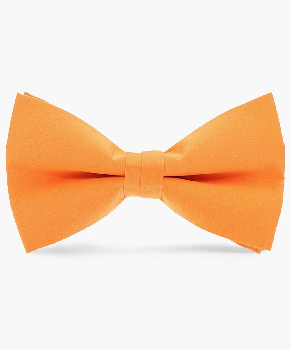 Vittorio Farina Men's Satin Bow Tie in Gift Box - Orange - Bow Tie - Vittorio Farina