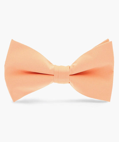 Vittorio Farina Men's Satin Bow Tie in Gift Box - Peach - Bow Tie - Vittorio Farina