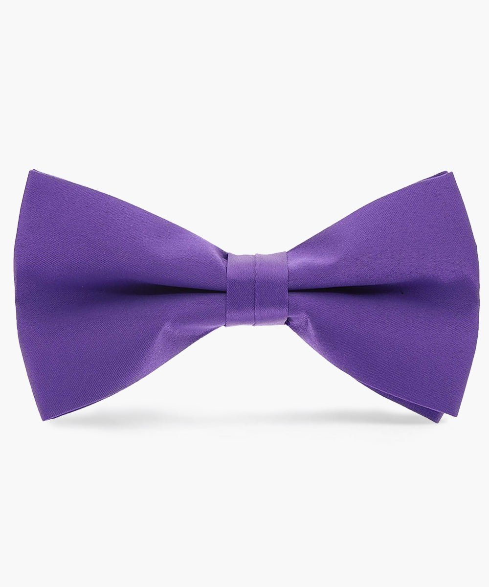 Vittorio Farina Men's Satin Bow Tie in Gift Box - Purple - Bow Tie - Vittorio Farina