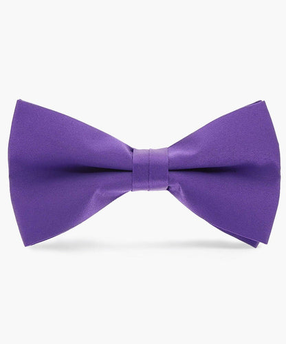 Vittorio Farina Men's Satin Bow Tie in Gift Box - Purple - Bow Tie - Vittorio Farina