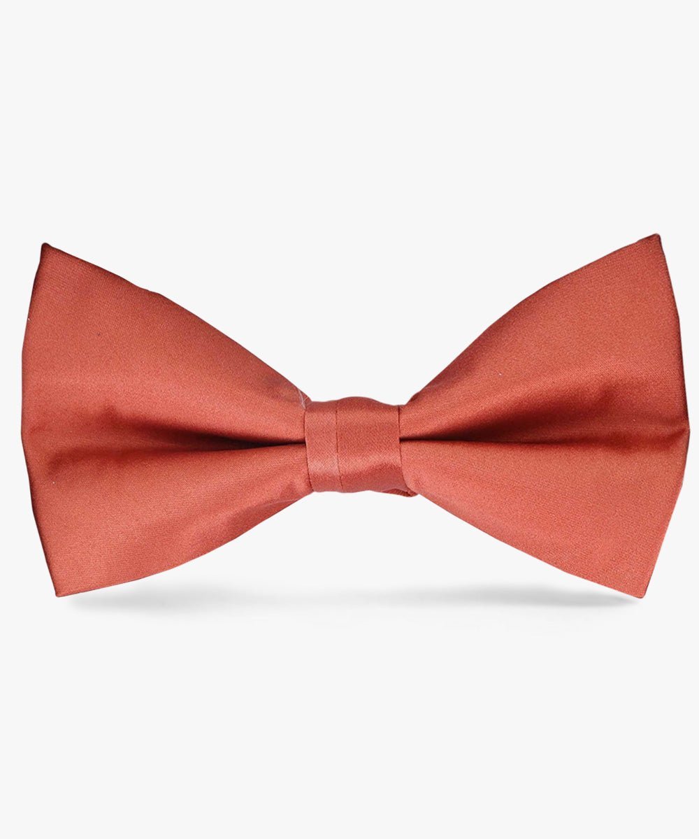 Vittorio Farina Men's Satin Bow Tie in Gift Box - Rust Red - Bow Tie - Vittorio Farina
