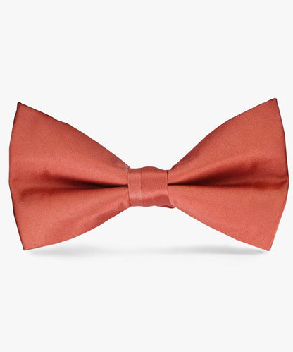 Vittorio Farina Men's Satin Bow Tie in Gift Box - Rust Red - Bow Tie - Vittorio Farina