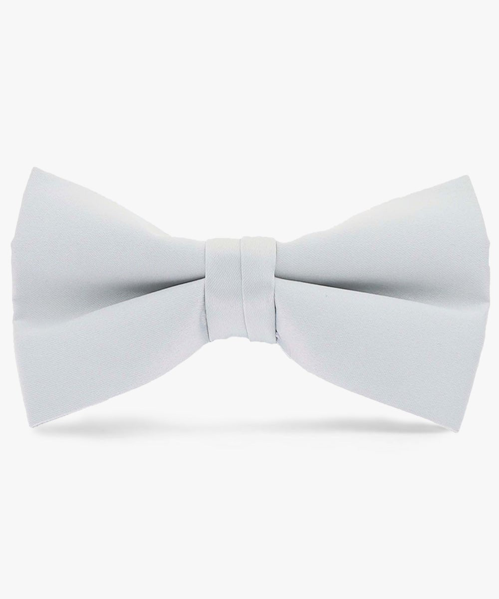 Vittorio Farina Men's Satin Bow Tie in Gift Box - Silver - Bow Tie - Vittorio Farina