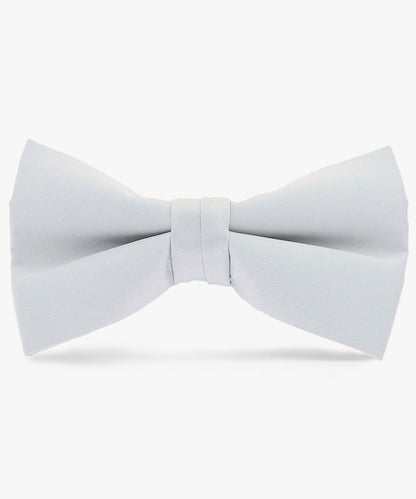 Vittorio Farina Men's Satin Bow Tie in Gift Box - Silver - Bow Tie - Vittorio Farina