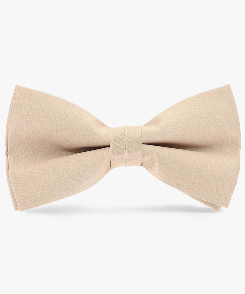 Vittorio Farina Men's Satin Bow Tie in Gift Box - Taupe - Bow Tie - Vittorio Farina