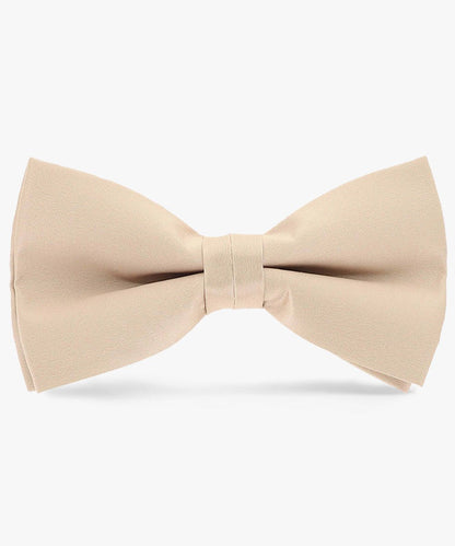 Vittorio Farina Men's Satin Bow Tie in Gift Box - Taupe - Bow Tie - Vittorio Farina