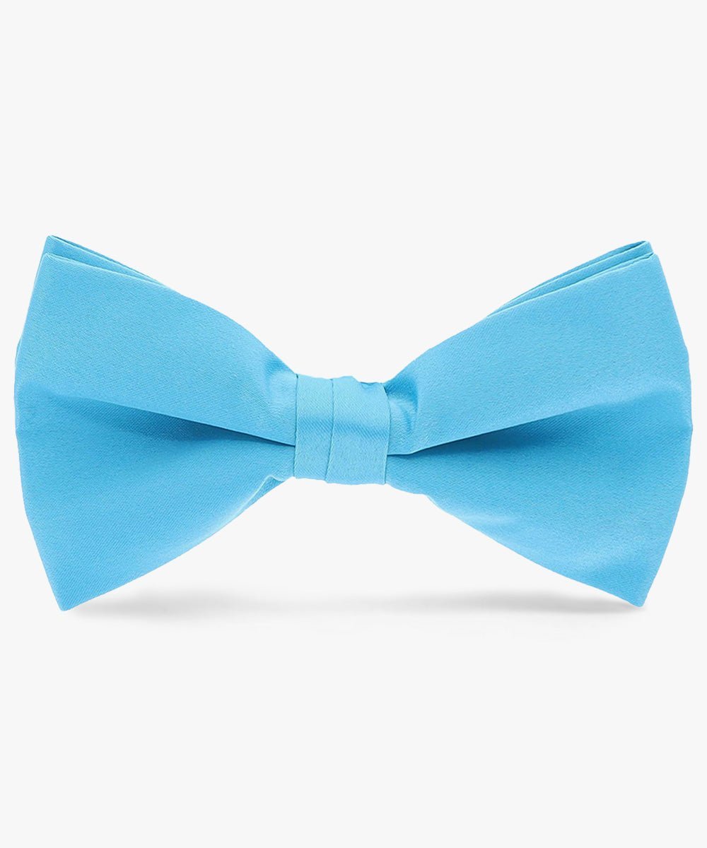 Vittorio Farina Men's Satin Bow Tie in Gift Box - Turquoise - Bow Tie - Vittorio Farina