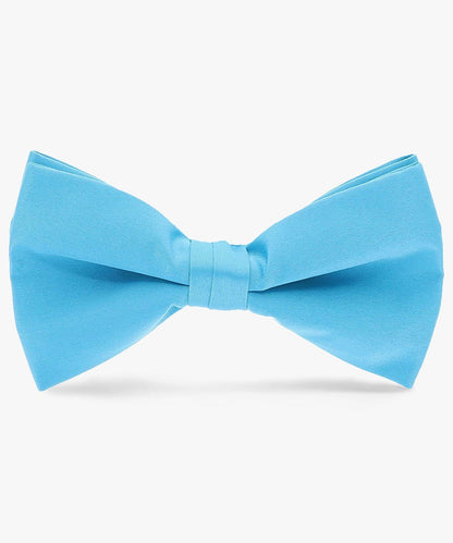 Vittorio Farina Men's Satin Bow Tie in Gift Box - Turquoise - Bow Tie - Vittorio Farina