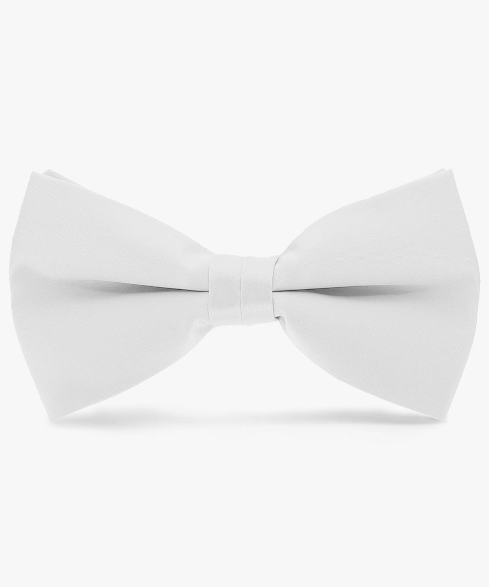 Vittorio Farina Men's Satin Bow Tie in Gift Box - White - Bow Tie - Vittorio Farina