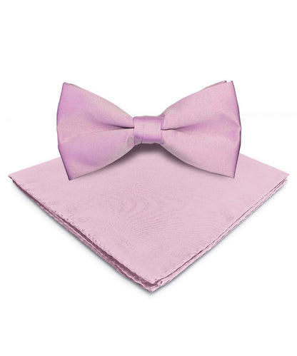 Vittorio Farina Men's Satin Bow Tie & Pocket Square in Gift Box - Lavender - Bow Tie & Pocket Square - Vittorio Farina