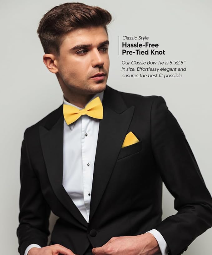 Vittorio Farina Men's Satin Bow Tie & Pocket Square in Gift Box - Wine - Bow Tie & Pocket Square - Vittorio Farina